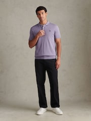 أرجواني - قميص بولو قطن ممشط من U.S. Polo Assn. - صورة 3 من 6
