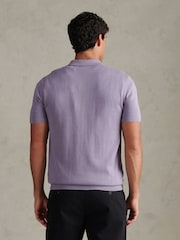 أرجواني - قميص بولو قطن ممشط من U.S. Polo Assn. - صورة 4 من 6