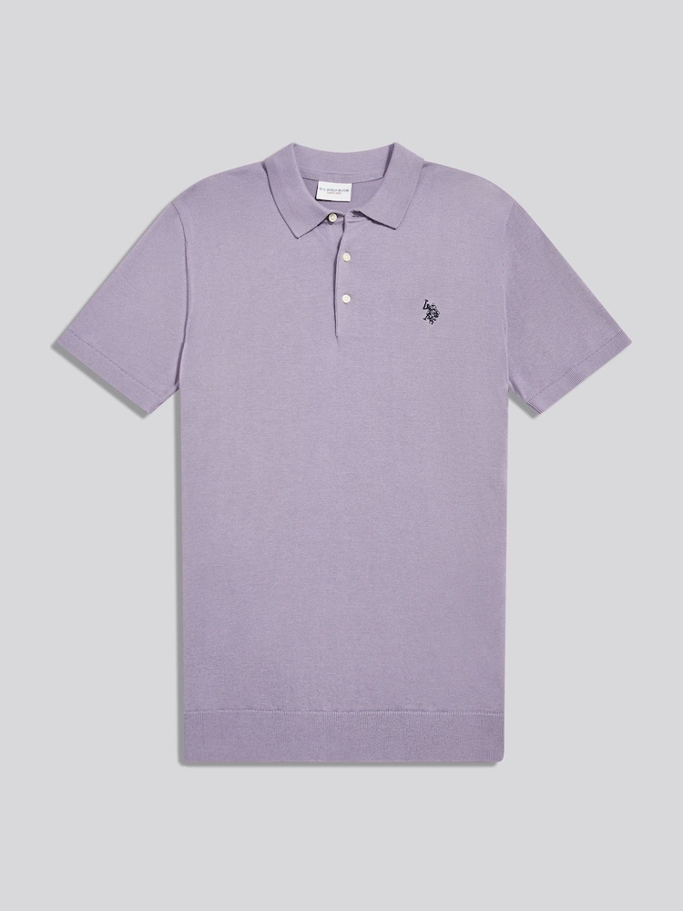 أرجواني - قميص بولو قطن ممشط من U.S. Polo Assn. - صورة 6 من 6