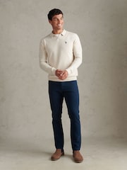 U.S. Polo Assn Natural Combed Cotton Open Collar Long Sleeve Polo Shirt - Image 3 of 6