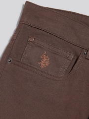 U.S. Polo Assn. Chocolate Brown Core 5 Pocket Trousers - Image 9 of 9