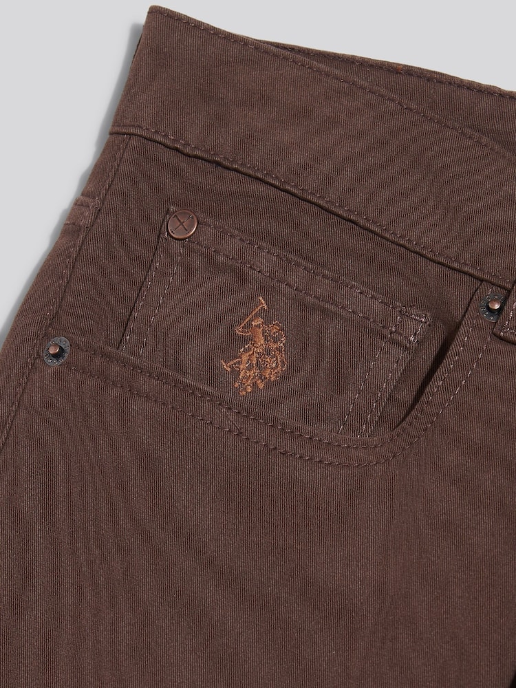 U.S. Polo Assn. Chocolate Brown Core 5 Pocket Trousers - Image 9 of 9 U.S. Polo Assn. Chocolate Brown Core 5 Pocket Trousers - Image 9 of 9