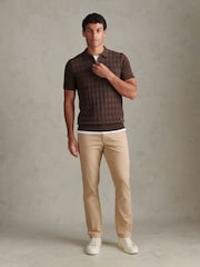 U.S. Polo Assn Argyle Zip Neck Knitted Polo Shirt - Bilde 3 av 7