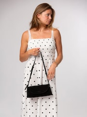 Pure Luxuries London Black 'Rafeena' Suede and Leather Grab Bag - Image 3 of 7