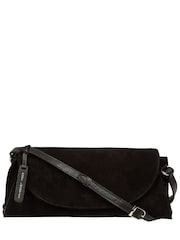 Pure Luxuries London Black 'Rafeena' Suede and Leather Grab Bag - Image 4 of 7