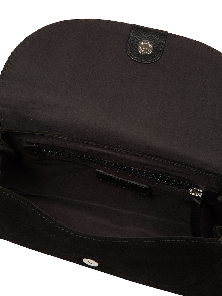 Pure Luxuries London Black 'Rafeena' Suede and Leather Grab Bag - Image 7 of 7 Pure Luxuries London Black 'Rafeena' Suede and Leather Grab Bag - Image 7 of 7