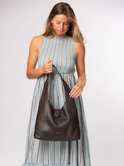 Pure Luxuries London Brown 'Everly' Leather Shoulder Bag - Image 3 of 8