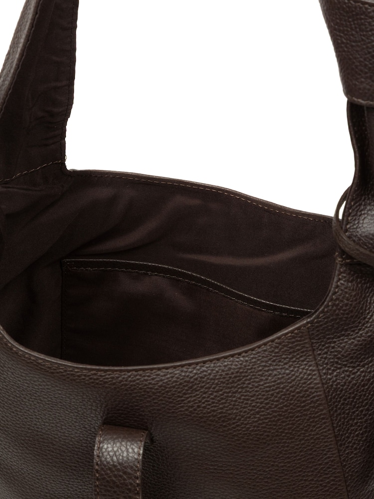 Pure Luxuries London Brown 'Grace' Leather Shoulder Bag - Image 7 of 7