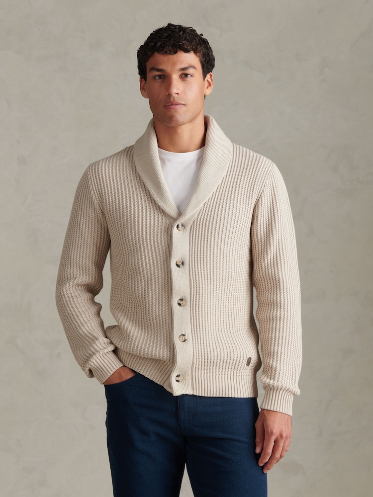 U.S. Polo Assn. Cream Shawl Collar Knit Cardigan - Image 1 of 7 U.S. Polo Assn. Cream Shawl Collar Knit Cardigan - Image 1 of 7