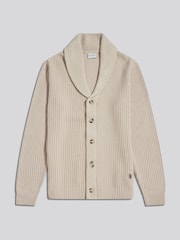 U.S. Polo Assn. Cream Shawl Collar Knit Cardigan - Image 6 of 7