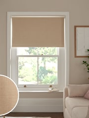 Natural Ready Made Textured Roller Blackout Blind - Image 1 of 6