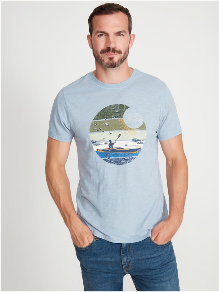 M&Co Blue Kayak Graphic T-Shirt - Image 1 of 6