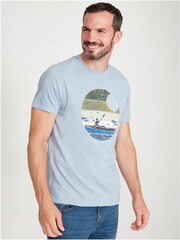 M&Co Blue Kayak Graphic T-Shirt - Image 4 of 6