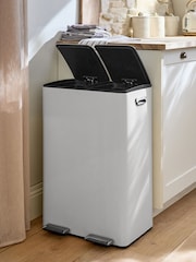 60L 3 Compartment Soft Close Pedal Bin - Image 3 de 7