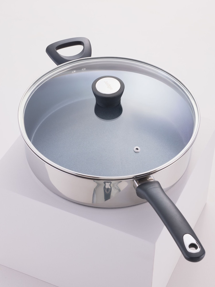 Judge Polished Steel Essentials Stainless Steel Uncoated Saute Pan - Image 1 of 5