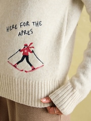 Joules Summit Cream Quarter Zip Ski Jumper - Image 5 of 7
