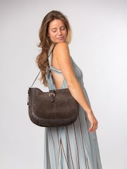 Bolso de hombro Lettie de ante y piel de Pure Luxuries London - Imagen 1 de 7