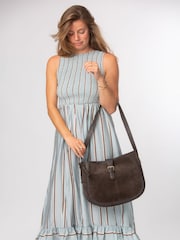 Bolso de hombro Lettie de ante y piel de Pure Luxuries London - Imagen 2 de 7