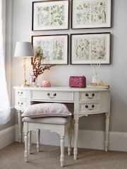 Laura Ashley Ivory Clifton Dressing Table and Stool Set - Image 1 of 6