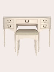 Laura Ashley Ivory Clifton Dressing Table and Stool Set - Image 2 of 6