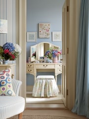 Laura Ashley Ivory Clifton Dressing Table and Stool Set - Image 6 of 6