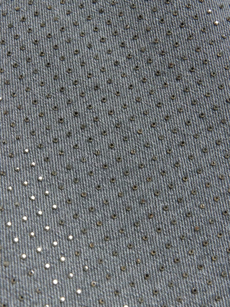 River Island Grey High Rise Tummy Hold Flared Jeans - Image 4 of 4