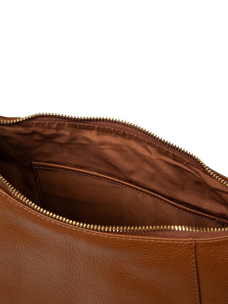 Pure Luxuries London Tan Brown 'Kirsten' Leather Shoulder Bag - Image 8 of 8 Pure Luxuries London Tan Brown 'Kirsten' Leather Shoulder Bag - Image 8 of 8