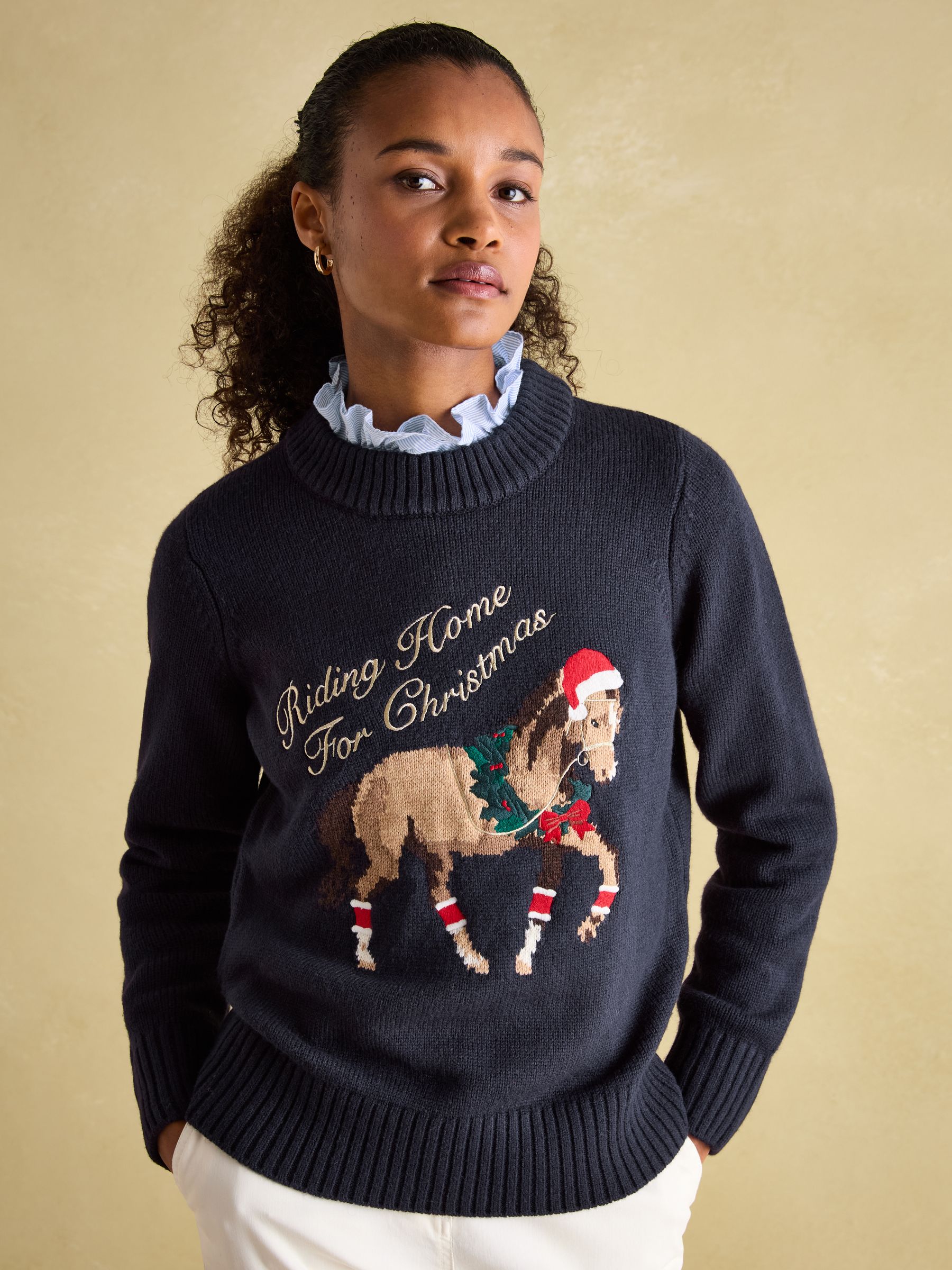 Buy Joules Noelle Navy Intarsia Christmas Jumper from Next Ireland