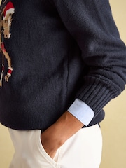 Joules Noelle Navy Intarsia Christmas Jumper - Image 5 of 7