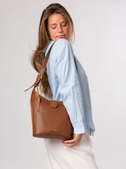 Hellbraun - Pure Luxuries London Aria Leder-Schultertasche - Bild 1 von 7