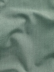Dark Green Regular Fit Textured Trimmed Single Cuff Shirt - Image 8 of 8