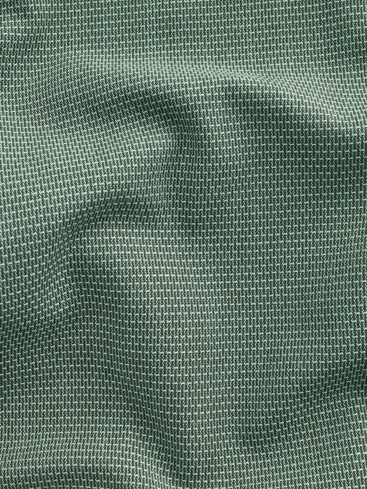 Dark Green Regular Fit Textured Trimmed Single Cuff Shirt - Image 8 of 8 Dark Green Regular Fit Textured Trimmed Single Cuff Shirt - Image 8 of 8