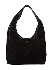 Pure Luxuries London Black 'Polly' Suede Shoulder Bag - Image 4 of 8