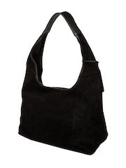 Pure Luxuries London Black 'Polly' Suede Shoulder Bag - Image 5 of 8