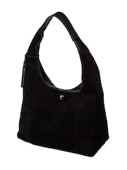 Pure Luxuries London Black 'Polly' Suede Shoulder Bag - Image 6 of 8