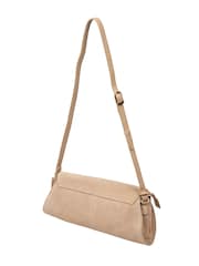 Pure Luxuries London Natural 'Rafeena' Suede and Leather Grab Bag - Image 5 of 6