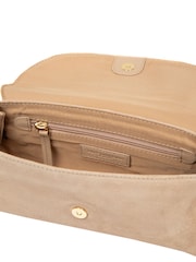 Pure Luxuries London Natural 'Rafeena' Suede and Leather Grab Bag - Image 6 of 6