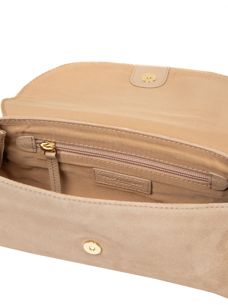 Pure Luxuries London Natural 'Rafeena' Suede and Leather Grab Bag - Image 6 of 6 Pure Luxuries London Natural 'Rafeena' Suede and Leather Grab Bag - Image 6 of 6