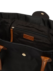 Pure Luxuries London Black/Brown 'Genevieve' Canvas & Leather Tote Bag - Image 6 of 7