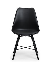 Julian Bowen Black Set of 2 Kari Dining Chairs - Image 4 of 5