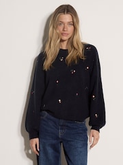 Apricot Blue Floral Embroidered Jumper - Image 1 of 4