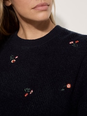 Apricot Blue Floral Embroidered Jumper - Image 3 of 4