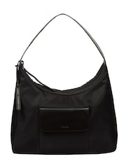 Pure Luxuries London Black 'Mireille' Canvas & Leather Shoulder Bag - Image 4 of 7
