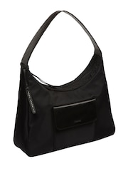 Pure Luxuries London Black 'Mireille' Canvas & Leather Shoulder Bag - Image 5 of 7