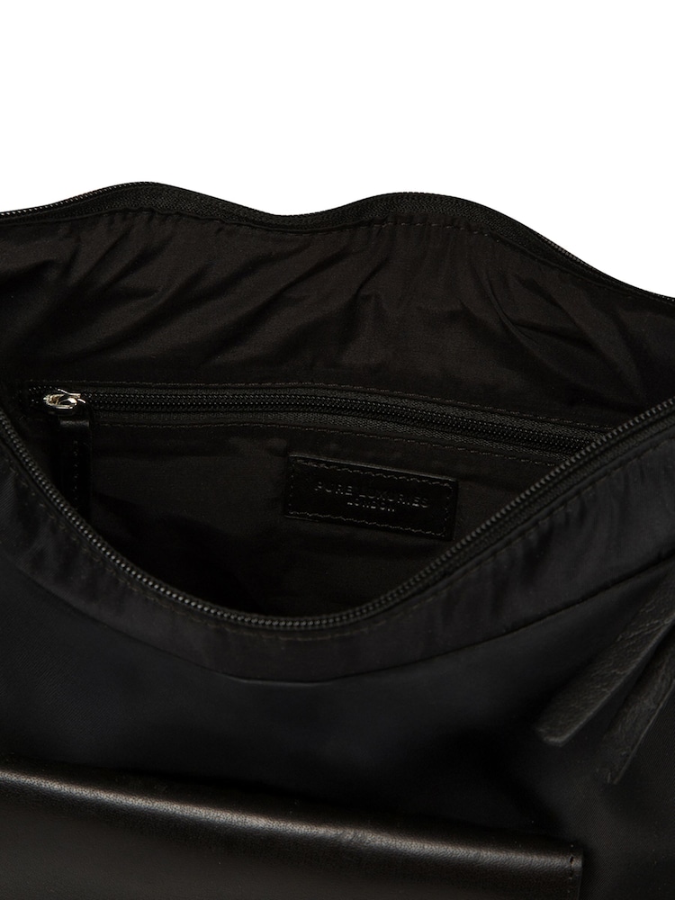 Pure Luxuries London Black 'Mireille' Canvas & Leather Shoulder Bag - Image 7 of 7 Pure Luxuries London Black 'Mireille' Canvas & Leather Shoulder Bag - Image 7 of 7