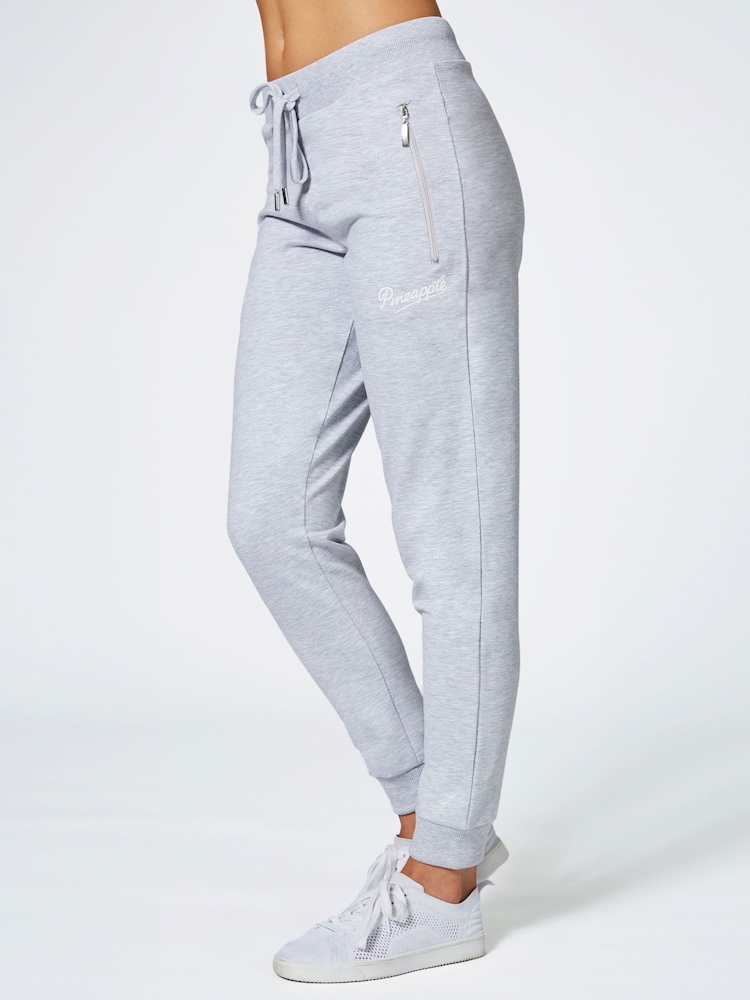 Pineapple Light Grey Skinny Zip Joggers - Image 1 of 4