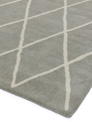 Asiatic Rugs Silver Albany Diamond Wool Rug - Image 1 of 3