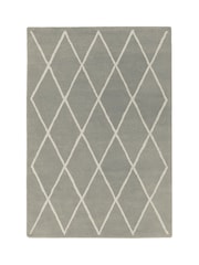 Asiatic Rugs Silver Albany Diamond Wool Rug - Image 2 of 3