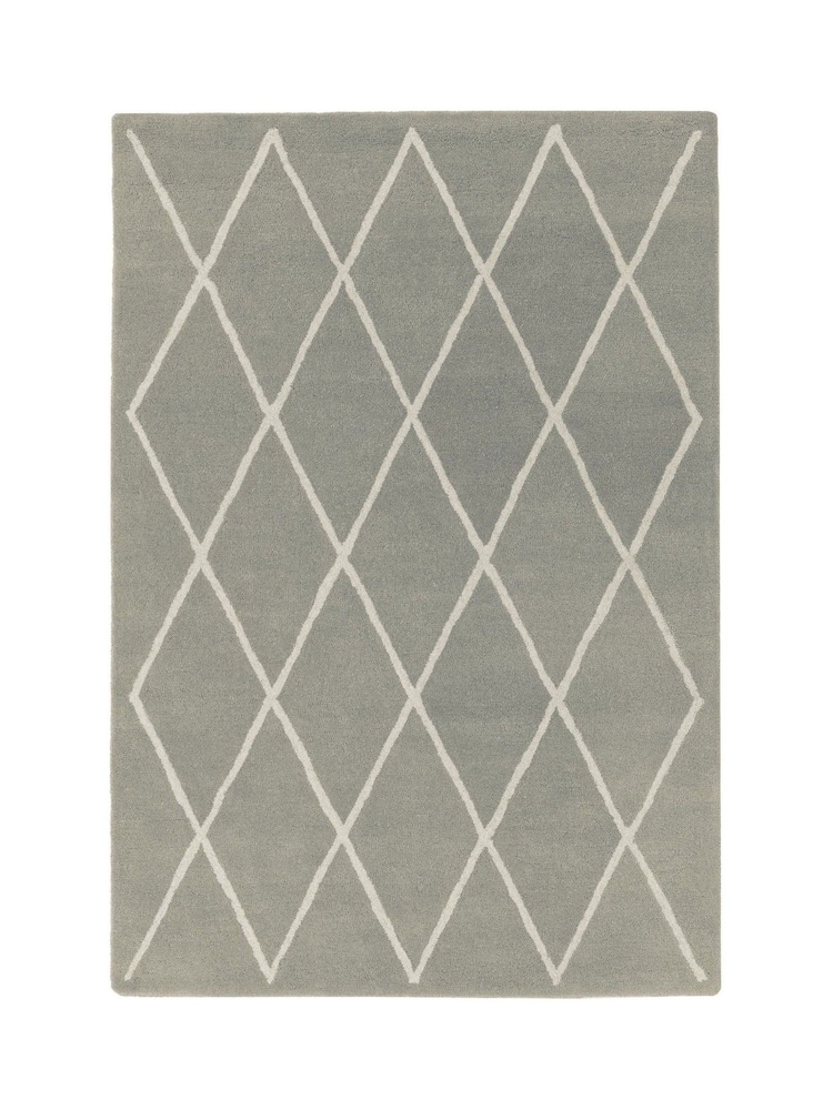 Asiatic Rugs Silver Albany Diamond Wool Rug - Image 2 of 3