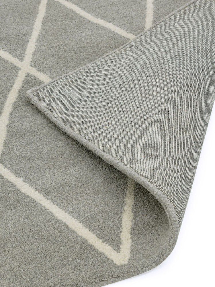 Asiatic Rugs Silver Albany Diamond Wool Rug - Image 3 of 3